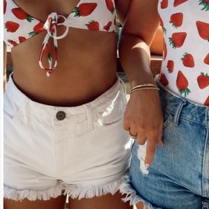 Show Me Your Mumu Houston High Waist Denim Shorts